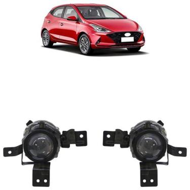 Imagem de Farol Milha Auxiliar Hb20 2020 2021 2022 Lente Lisa Vidro Foco Manual 