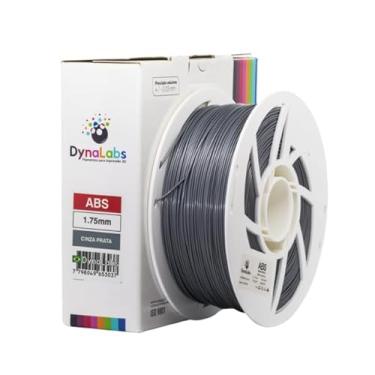 Imagem de Filamento Impressora 3d ABS DynaLabs 1.75mm 1kg Cor Cinza Prata