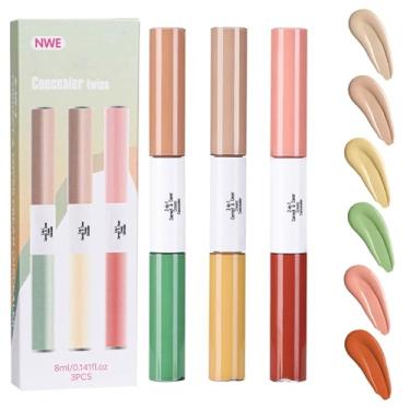 Imagem de Corretivo Líquido Maquiagem | 3X Corretivo Líquido Cobertura Total | Cosmético Portátil Resistente à Água Uso Diário Presente para Mãe, Esposa, Namorada e Irmãs