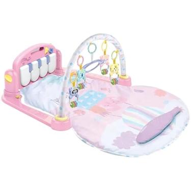 Imagem de Tapete Musical Interativo para Bebês Piano Integrado Estímulo Sensorial e Auditivo (Rosa)