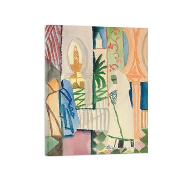 Imagem de Pinturas Famosas em Tela-Quadros Decorativos-Temple Hall-Pôster e Impressões para Sala de Estar e Casa 20x25cm8x10in Tela Embrulhada