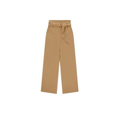 Imagem de Calça Pantalona Lunender Em Linho Bege Georgia Tam. M-Feminino