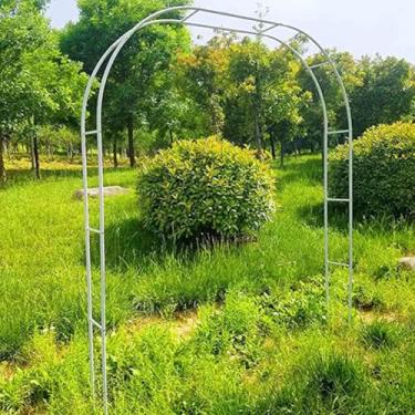 Imagem de 1.2mx2.2m 3.5mx2.2m Arco De Jardim Resistente, Arcos De Rosa De Metal, Treliça De Pergolado De Casamento, Diâmetro Do Tubo: 19mm, Fácil De Montar, Para Plantas Trepadeiras, White, 3.5 * 2.2m