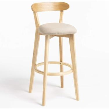 Imagem de Bancos De Cozinha Com Encosto Bancos De Bar De Couro Pu Banqueta De Altura De Balcão 26 "30" Bancos De Bar Modernos Com Encosto Para Os Pés E Pernas De Metal Cadeiras De Jan, Light Gray, 71cm