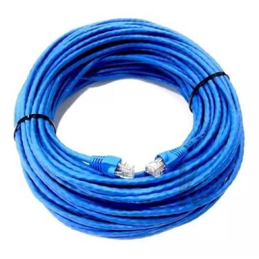 Imagem de Cabo de rede / Internet / Montado / Azul -- 1 metro -- Kit c/ 5 unidad