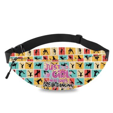 Imagem de MEIKIUP Bolsa de cintura Break Dancing para amantes de breakdance, presente Just a Girl Who Loves Break Dancing Gift Dance Bag, Break WB, Moderno