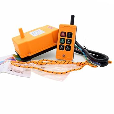 Imagem de HS-6 IP65 Interruptor de botão de pressão para guincho elétrico industrial de 6 canais para guincho CNC, 1 transmissor + 1 receptor (12-24 CA/CC)