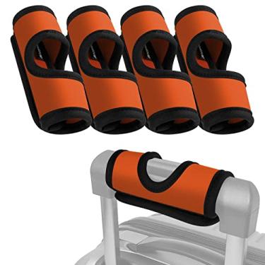 Imagem de Homakover 5 Peças De Neoprene Para Alça Bagagem, Etiquetas Identificadoras, Design Oco Botão Pressão, Marcadores Brilhantes, Mala Viagem Aeroporto, Carrinho