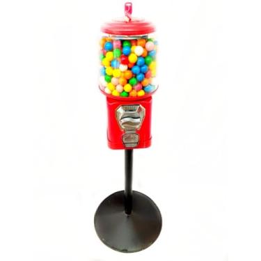 Imagem de Máquina de Chicletes Bolinhas Vending Machine + Pedestal Redondo + 426 Chicletes Goma de Mascar