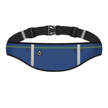 Imagem de JEVRKAPZ Cinto de corrida para celular – Pochete para caminhadas, itens essenciais de viagem e cinto para dinheiro, Azul, Gsp1201