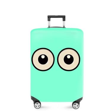 Imagem de ANNA QUEEN Capa de mala com flores, protetor de mala, capa de viagem para bagagem de 45 a 81 cm, acessórios de viagem de elastano extensível e lavável, #7, S(fits 18-21inch suitcase)