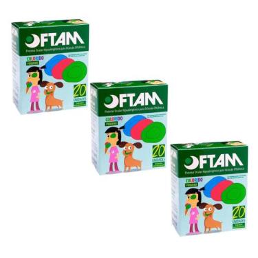 Imagem de Kit 3 Tampão De Olho Protetor Ocular Pequeno Colorido C/20 - Oftam