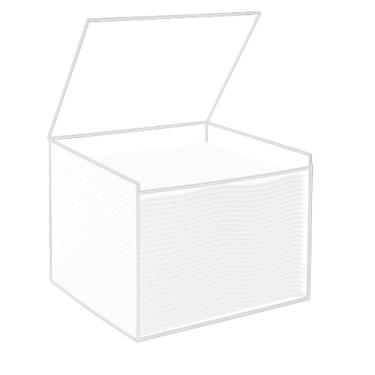 Imagem de SSYDian Toalhas de rosto descartáveis com caixa de acrílico transparente, 25,4 cm x 30,5 cm, fibra de viscose de base biológica, lenços secos faciais de limpeza para pele sensível, viagens, removedor