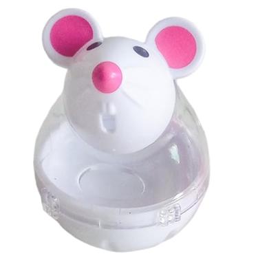Imagem de Dispensador de petiscos de gato para rato, brinquedo interativo de quebra-cabeça de comida, acessório para exercícios/brincadeiras para gatinhos