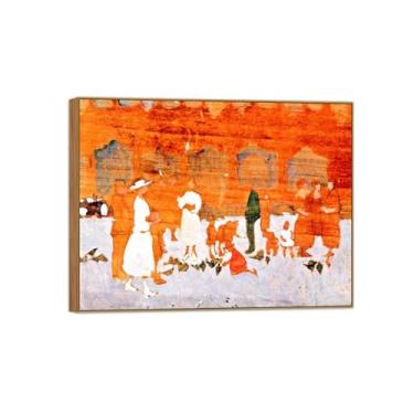 Imagem de Quadro de madeira - Pintura de parede famosa em tela - Imagens para decoração de casa - Pôster e impressões de rua de Veneza 40 x 50 cm 16 x 20 pol