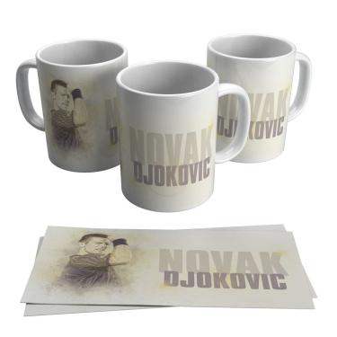 Imagem de Caneca Novak Djokovic Tenista Jogador Tênis Mito Ídolo 325ml