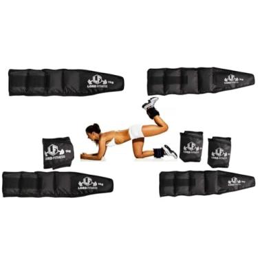 Imagem de Kit Cross Fit Funcional com 02 Pares de Caneleira Peso Tornozeleira 1kg + 3kg = Total de 8kg