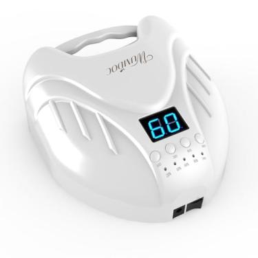 Imagem de WUMDOC Secador de unhas de alta qualidade, recarregável, luz de unha de gel sem fio com, sem danos UV na pele, secador de unhas profissional para esmalte de gel, lâmpada de secagem rápida com base de