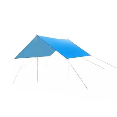 Imagem de Tenda de piquenique hexagonal para acampamento ao ar livre, toldo octogonal à prova d'água e com proteção solar espessada (Azul)