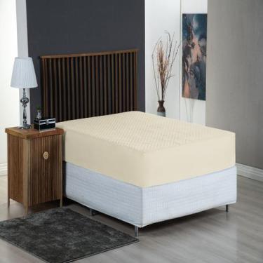 Imagem de Protetor Impermeável para Colchão Casal Queen - DH Enxovais, Bege