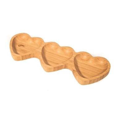 Imagem de Mini Petisqueira em Coração Tripla Bambu Yoi Cozinha