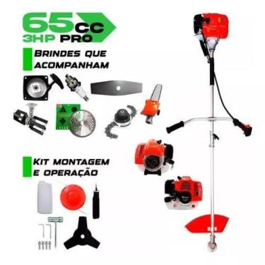 Imagem de Roçadeira Gasolina 7 Em 1 Laminas +Enxada Rotativa +Motopoda - Nakasak