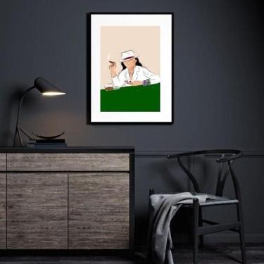 Imagem de Quadro Maria Navalha Jogando Baralho - 60X48Cm - Quadros On-Line