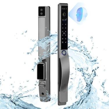 Imagem de Fechadura Digital Inteligente com Reconhecimento Facial à Prova dÁgua 