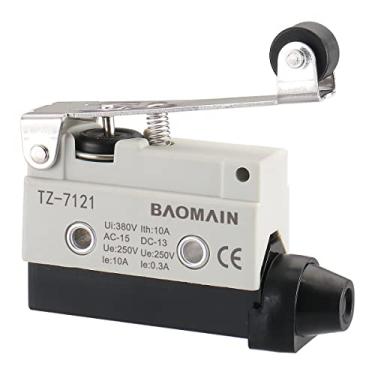 Imagem de Baomain Interruptor De Fim Curso Horizontal Tz-7121 Com Dobradiça Longa E Alavanca Rolete Momentânea Ui 380V Ith 10A