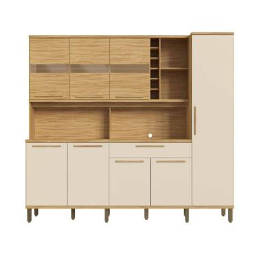 Imagem de Kit Cozinha Rio Doce Touriga 8 portas adega MDF