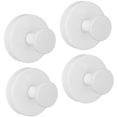 Imagem de Ganchos de ventosa ZESLMG brancos para parede de chuveiro, pacote com 