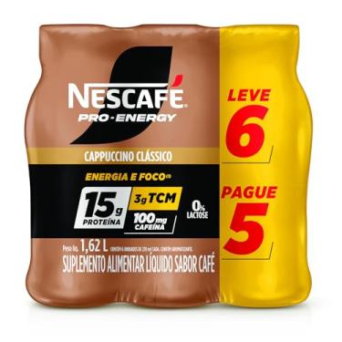 Imagem de Suplemento Alimentar UHT Nescafé Pro-Energy Capuccino Clássico 15g proteína 270ml - Leve 6 Pague 5