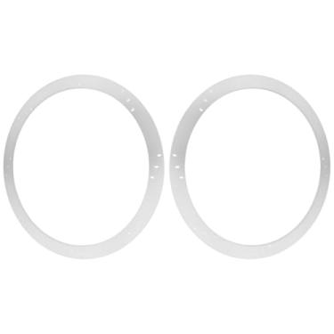 Imagem de Anéis extensores de profundidade de espaçadores de alto-falante subwoofer de 20.3 cm - 1/10.2 cm de espessura - ID: 7 1/20.3 cm OD: 8 7/20.3 cm - 1 par - SSK8W - empilhável - branco