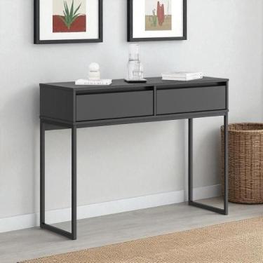 Imagem de Aparador Buffet Master 2 Gavetas Para Sala 90 cm - Casa H, Preto