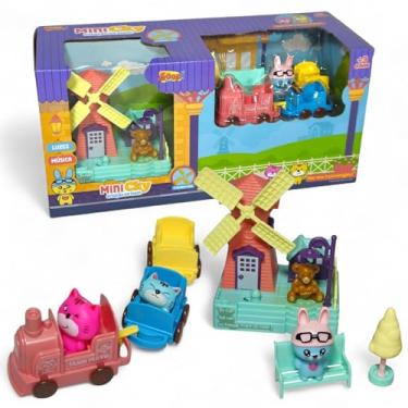 Imagem de Mini City Estação de Trem Infantil com Moinho, Luzes e Música, Conjunto de Brinquedo