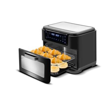 Imagem de Lumme Combo Air Fryer Torradeira Forno, Porta Removível, Tela Digital, Asse, 8L Grande
