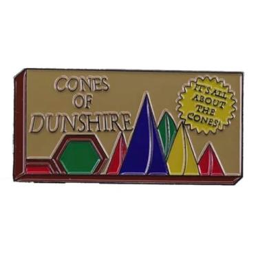 Imagem de Cones of Dunshire Jogo de Tabuleiro Jogo de Tabuleiro Ben Wyatt Pawnee Comédia Programa de TV 4.4 cm Emblema de Broche Esmaltado