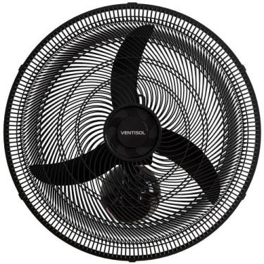 Imagem de Ventilador de Parede Preto 50cm New 130W 220V - Ventisol, 220V