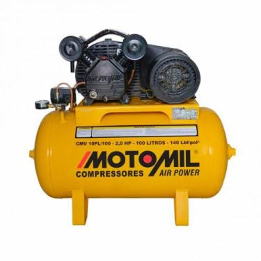 Imagem de Compressor de Ar Monofásico 2HP 60HZ até 10 Pés 100L   - MOTOMIL