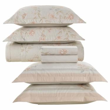 Imagem de Jogo De Colcha e Lençol Queen Karsten 200 Fios 100% Algodão 7 Peças (Amber)