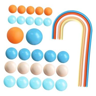 Imagem de Bothyi Topos de cupcake em formato de arco-íris, decoração de, suprimentos para festa de Natal, multifuncionais com 27 palitos de cupcake em formato de