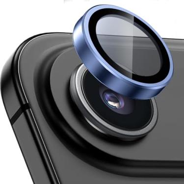 Imagem de KUXNGUYI Protetor de lente de câmera para iPhone Air, protetores de lente individuais, vidro temperado ultrafino resistente a arranhões com bordas de alumínio para Apple iPhone Air de 6,5 polegadas