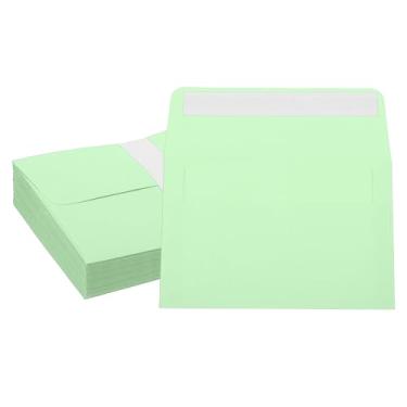 Imagem de PATIKIL Envelopes de convite de 15 x 10 cm, 50 unidades, envelopes de cartão de felicitações A6, envelopes de aba plana, capas de cartão para correspondência, casamento, aniversário, formatura