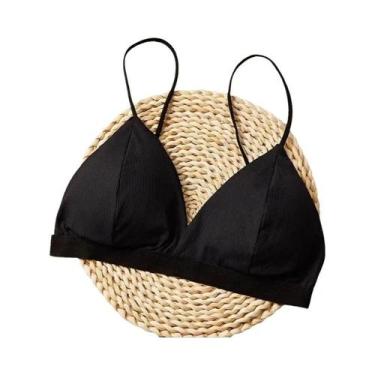 Imagem de Sutiã Feminino Sexy Com Decote Em V Profundo, Copas Triangulares Franc