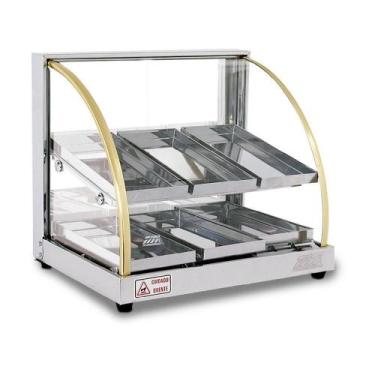 Imagem de Estufa Para Salgados Coxinha Dupla Vitrine 6 Bandejas 220 V - Titã