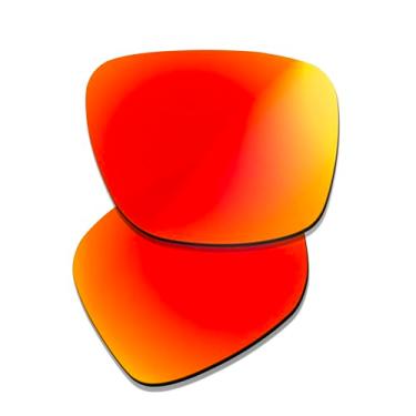 Imagem de Prizo ORL Lentes de reposição polarizadas para óculos de sol Oakley Holbrook Ti OO6048 - Multicores, Irídio vermelho fogo, M