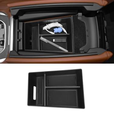 Imagem de Hugeek Bandeja Organizadora Para Console Central Compatível Com Bmw X5 G05/ X7 G07 2019-2025, X6 G06 2020-2025, Caixa De Armazenamento Apoio Braço Em Abs (Para 2019-2025 (Preto))