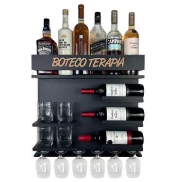 Imagem de Barzinho Adega Parede - Boteco Terapia - 54 x 51 Preto