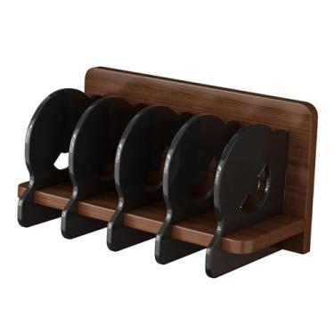 Imagem de ＫＬＫＣＭＳ Suporte de acrílico para CD, suporte para CD, para discos de, organizador de álbuns para sala de estar, Preto E Marrom