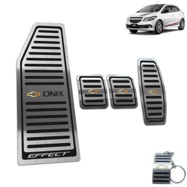 Imagem de Descanso + Pedaleira Chevrolet Onix Effect 2013 a 2019 Preto